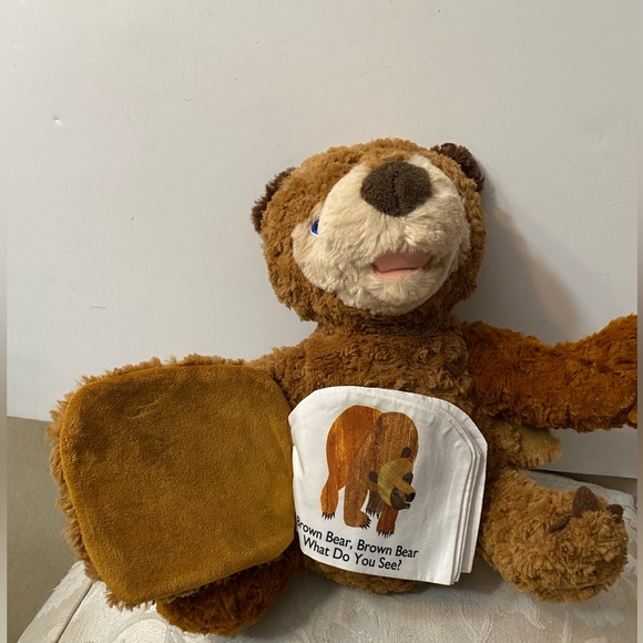Zoobies Brown Bear Plush 11" With Cloth Book Eric Carle Stuffed Animal Toy - Picture 3 of 15